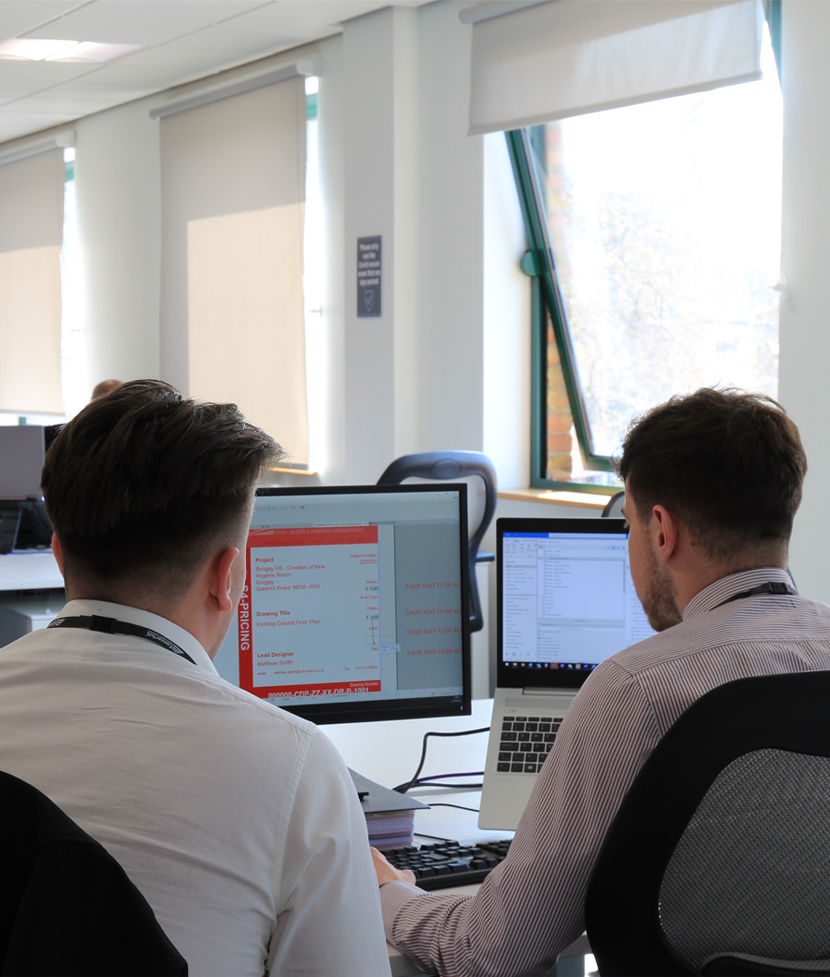 Colleagues working in an office
