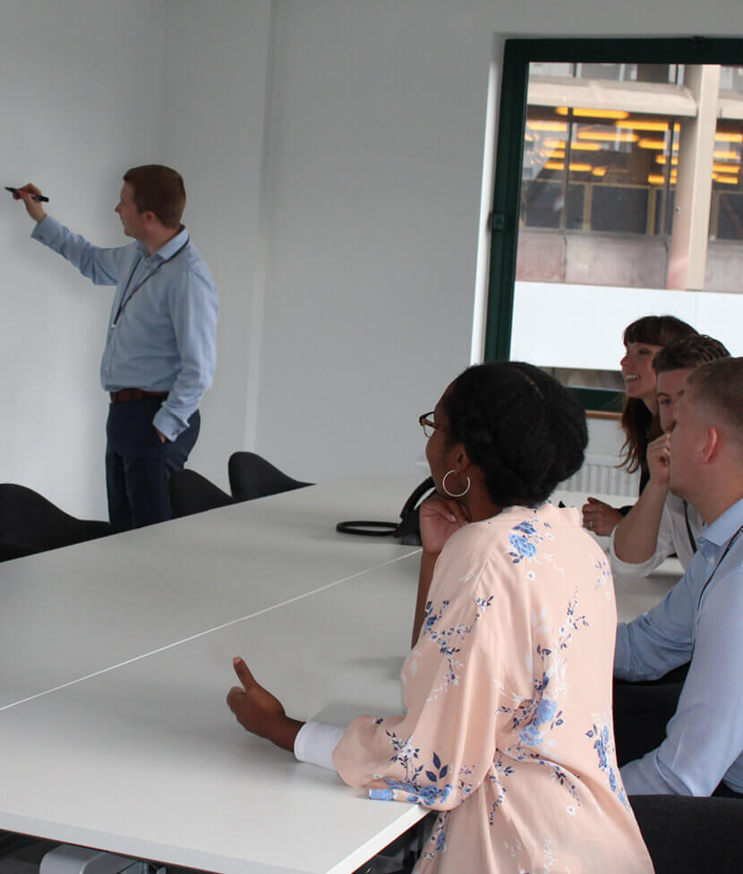Employee taking part in meeting
