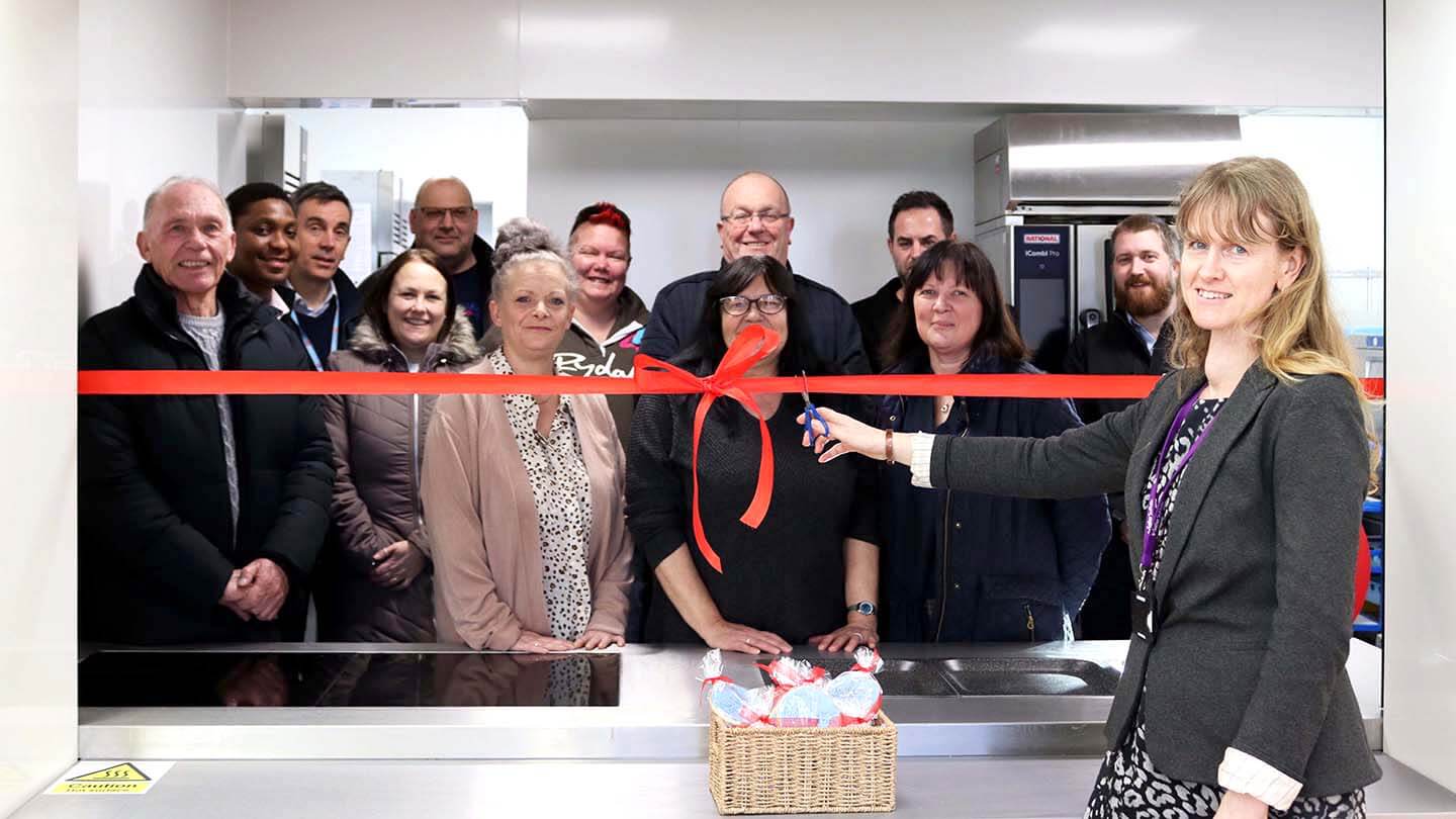 Project team officially opening new Bucklesham kitchen